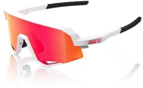 OCULOS 100% SLENDALE MATTE WHITE HIPER RED MULTILAYER MIRROR