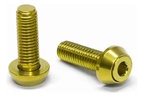 Parafuso Titânio P/ Suporte De Garrafa-kit C/ 2uni. Dourado