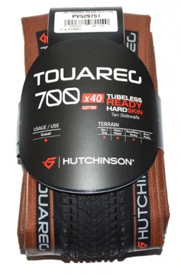 PNEU GRAVEL HUTCHINSON TOUAREG TLR HARDSKIN TAN 700X40 PRETO BEGE