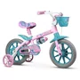 BICICLETA ARO 12 CHARM ROSA / AZUL C/ CESTINHA