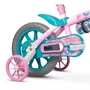 BICICLETA ARO 12 CHARM ROSA / AZUL C/ CESTINHA