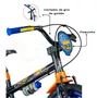 BICICLETA INFANTIL ARO 16 HOT WHEELS PRETO/LARANJA/AZUL