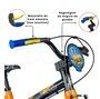 BICICLETA INFANTIL ARO 16 HOT WHEELS PRETO/LARANJA/AZUL