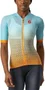 Camisa Ciclismo Castelli Feminino Climber's 2.0 Laranja/Azul