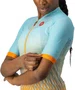 Camisa Ciclismo Castelli Feminino Climber's 2.0 Laranja/Azul