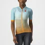 Camisa Ciclismo Castelli Feminino Climber's 2.0 Laranja/Azul