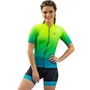 Camisa Ciclismo Free Force Feminina Start All Fit Green-Blue