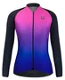 Camisa Ciclismo Free Force Feminina Start Gradient Pink Purple Peluciada