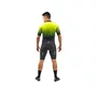 Camisa Ciclismo Free Force Masculina Start All Fit Yellow-Black Gradient Preto/Amarelo Fluor