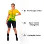 Camisa Free Force Ciclismo Feminina Start Rio Amarela