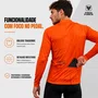 Camisa Free Force Masculina Manga Longa Training Laranja