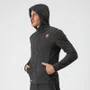 JAQUETA CASTELLI MILANO FULL ZIP FLEECE MELANGE LIGHT BLACK