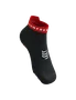 Meia de Compressao Para Corrida Cano Curto V4 Preto/Vermelho