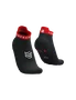 Meia de Compressao Para Corrida Cano Curto V4 Preto/Vermelho