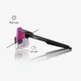 OCULOS 100% AEROCRAFT GLOSS BLACK PURPLE MIRROR PHOTOCHROMIC LENS
