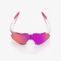 OCULOS 100% HYPERCRAFT XS MATTE WHITE/PINK HIPER VITAL PINK MIRROR LENS PRETO