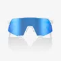 OCULOS 100% S3 MATTE WHITE HIPER BLUE MIRROR LENS