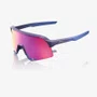 OCULOS 100% S3 SATIN STORM METALLIC PURPLE MIRROR LENS PRETO