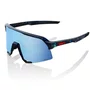 Oculos De Ciclismo 100% S3 Matte Black Hiper Blue Multilayer Mirror Lens