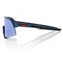 Oculos De Ciclismo 100% S3 Matte Black Hiper Blue Multilayer Mirror Lens