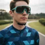 Oculos De Ciclismo Hb Grinder M Turquoise Black Silver Espelhado